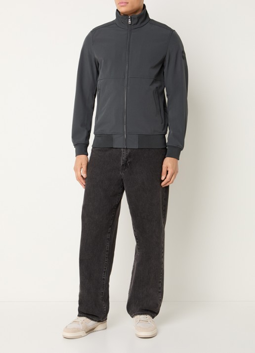 Airforce Aero softshell jack met ritszakken - voorkant 4 antraciet