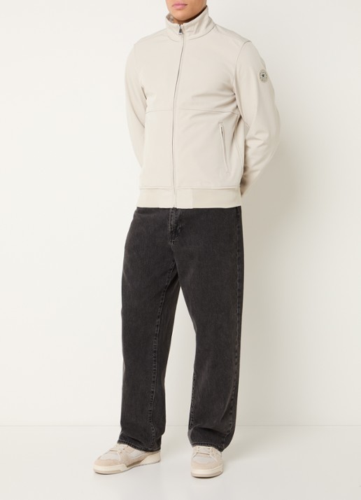Airforce Aero softshell jack met ritszakken - voorkant 2 beige