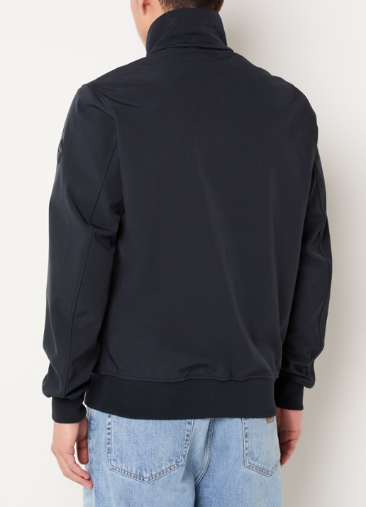 Airforce Aero softshell jack met ritszakken - achterkant donkerblauw