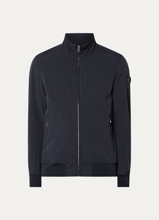 Airforce Aero softshell jack met ritszakken - voorkant 2 donkerblauw