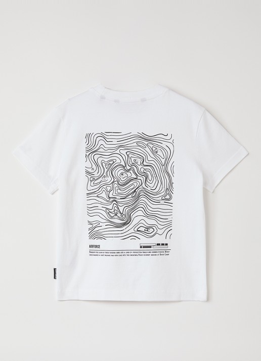 Airforce Altitude T-shirt met logo- en backprint - voorkant 2 wit