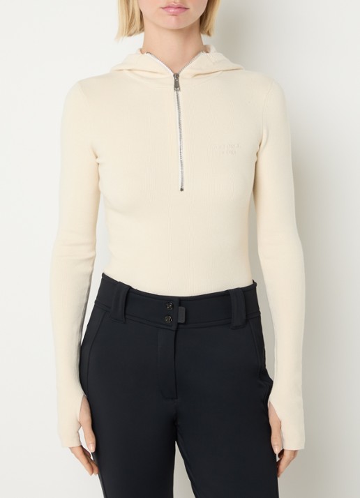 Airforce Balaclava trui met halve rits en capuchon