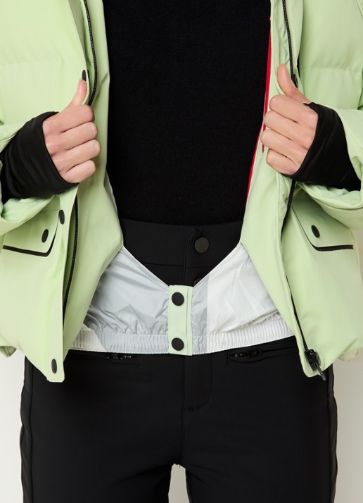 Airforce Cherry Peak ski-jas met capuchon en ritszakken - detail 3 lindegroen