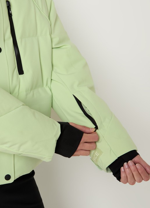 Airforce Cherry Peak ski-jas met capuchon en ritszakken - detail 4 lindegroen