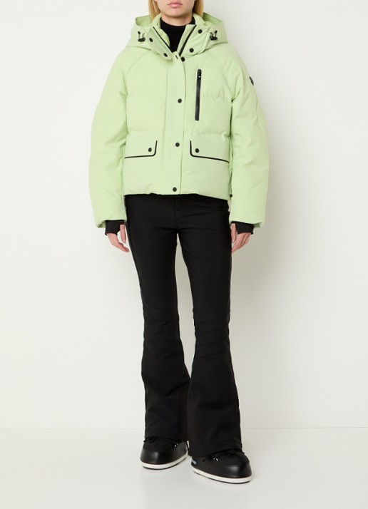 Airforce Cherry Peak ski-jas met capuchon en ritszakken - voorkant 6 lindegroen