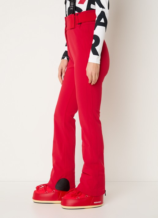Airforce Christie high waist flared fit skibroek met afneembare bretels - detail 5 donkerrood