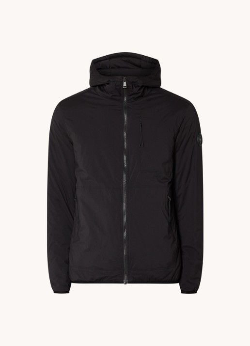 Airforce Daniel gewatteerd jack met logo - voorkant zwart