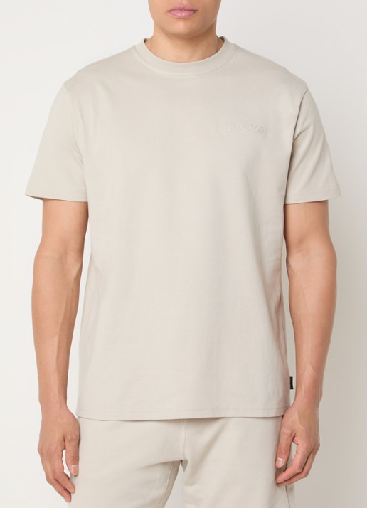 Airforce Dipilopia T-shirt met logoborduring - achterkant 3 beige