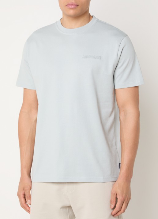 Airforce Dipilopia T-shirt met logoborduring - achterkant 4 lichtblauw