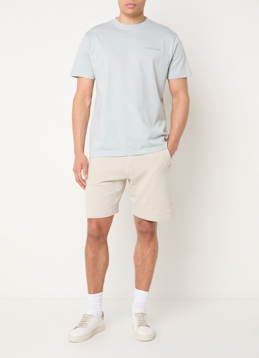 Airforce Dipilopia T-shirt met logoborduring - voorkant 2 lichtblauw
