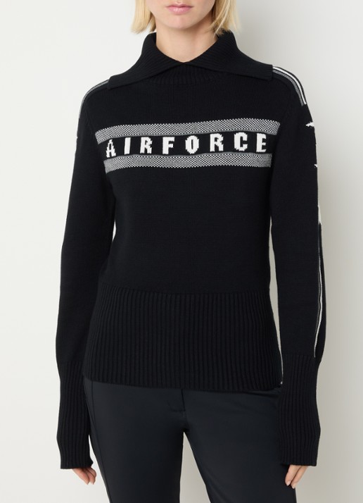 Airforce Eldora Mountain fijngebreide trui met ingebreide logo