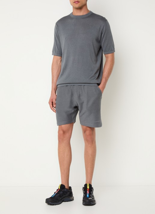 Airforce Fijngebreid T-shirt  - voorkant 4 grijs