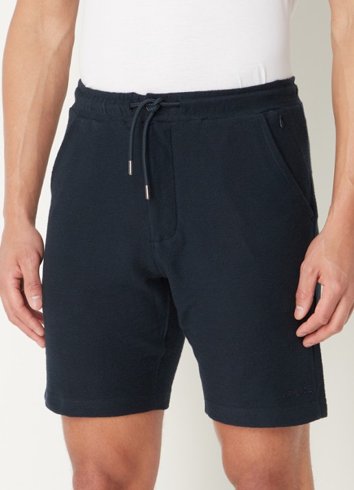 Airforce Fijngebreide straight fit korte broek van  katoen