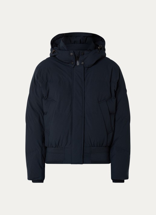 Airforce Gewatteerd bomberjack met afneembare capuchon - voorkant 2 donkerblauw