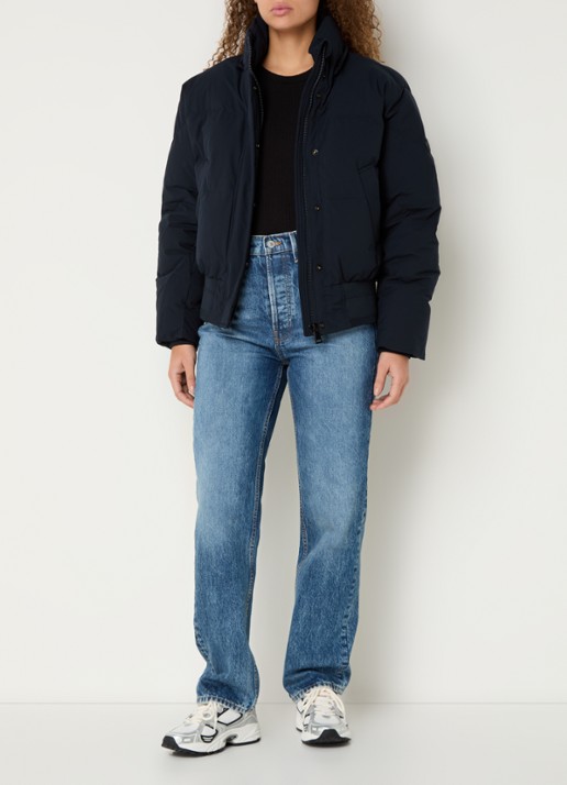 Airforce Gewatteerd bomberjack met afneembare capuchon - voorkant 3 donkerblauw