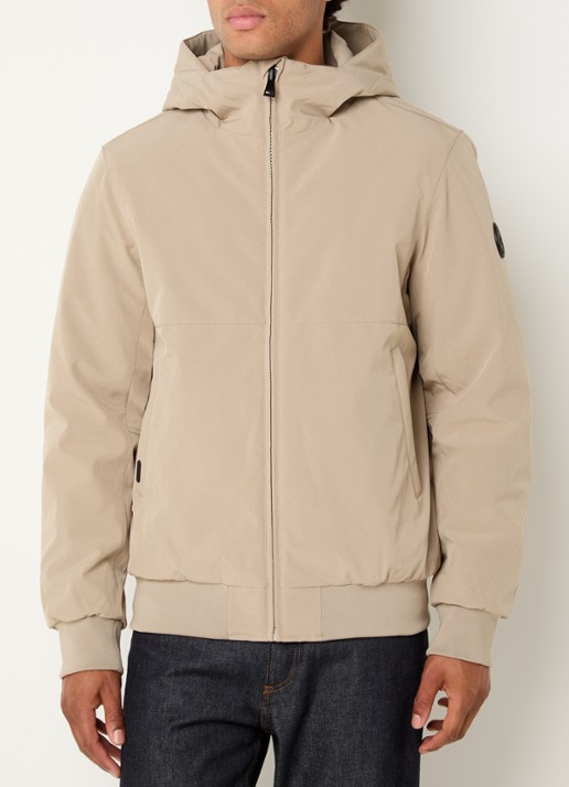 Airforce Gewatteerd jack met capuchon en ritszakken - detail 2 beige