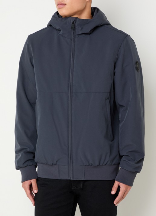 Airforce Gewatteerde bomberjack met capuchon  - detail 3 donkerblauw