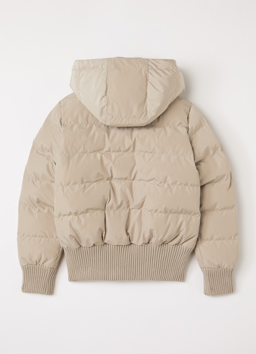 Airforce Gewatteerde bomberjack met capuchon - achterkant 3 beige