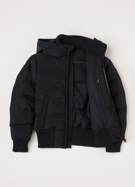 Airforce Gewatteerde bomberjack met capuchon - voorkant 3 donkerblauw