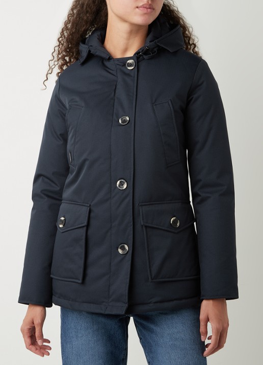 Airforce Gewatteerde parka met capuchon en visgraatdessin