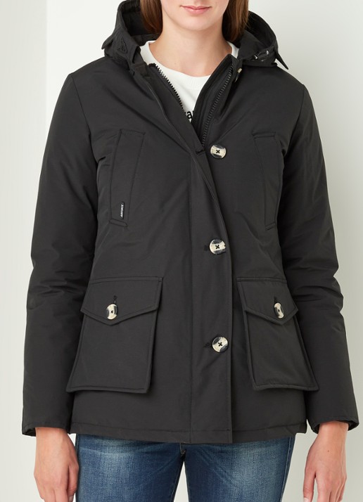 Airforce Gewatteerde parka met capuchon - detail 4 zwart