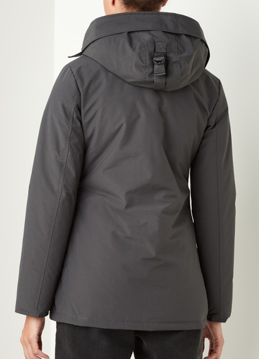 Airforce Gewatteerde parka met capuchon - achterkant 3 antraciet