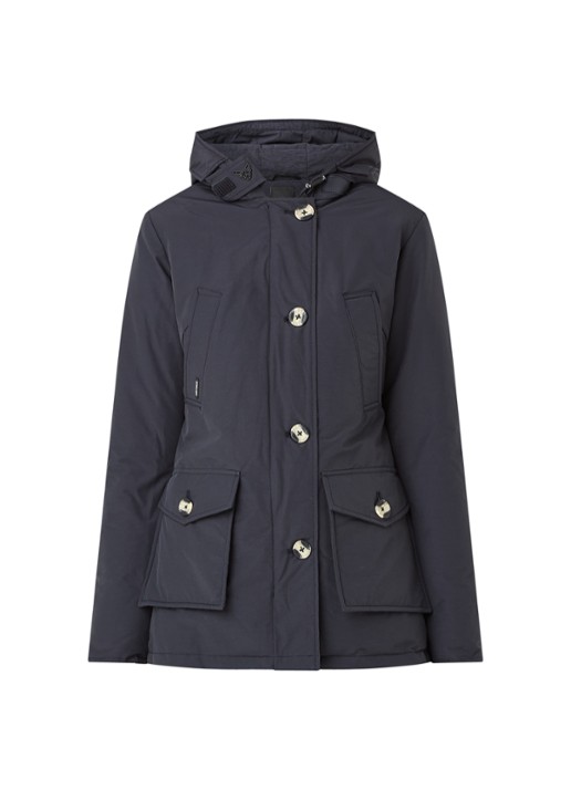 Airforce Gewatteerde parka met capuchon - voorkant 3 donkerblauw