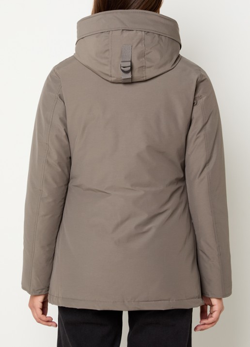 Airforce Gewatteerde parka met capuchon - achterkant 4 taupe
