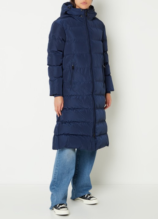 Airforce Grace gewatteerde jas met capuchon - detail 3 donkerblauw