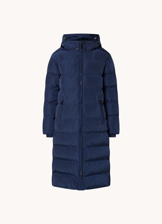 Airforce Grace gewatteerde jas met capuchon - voorkant donkerblauw