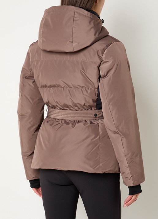 Airforce Hogadon ski-jas met ceintuur en waterafstotende coating - achterkant lichtbruin