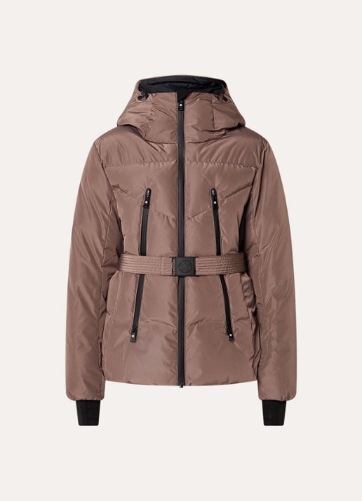 Airforce Hogadon ski-jas met ceintuur en waterafstotende coating - voorkant 2 lichtbruin