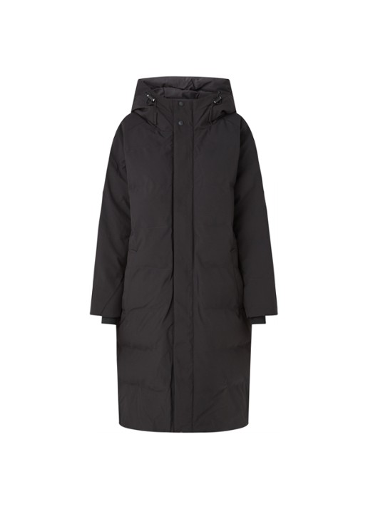 Airforce Janet gewatteerde parka van  polyester - voorkant 4 zwart