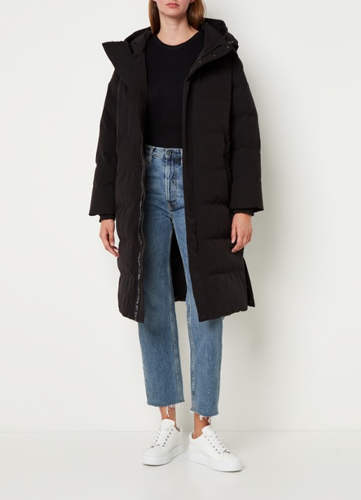 Airforce Janet gewatteerde parka van  polyester - voorkant 5 zwart