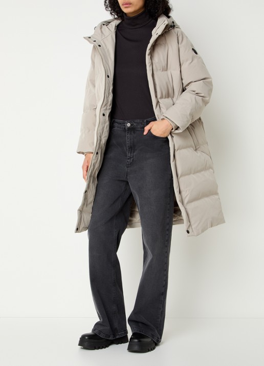 Airforce Janet gewatteerde parka van  polyester    - voorkant 3 beige