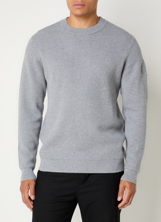 Airforce Kai grofgebreide pullover met ronde hals