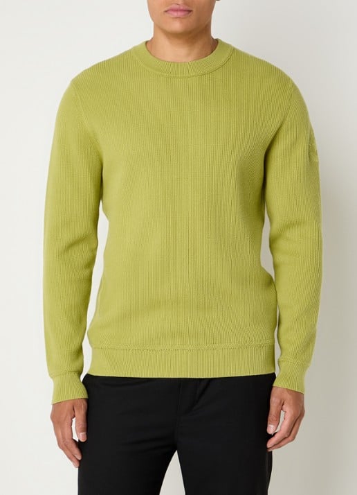 Airforce Kai grofgebreide pullover met ronde hals