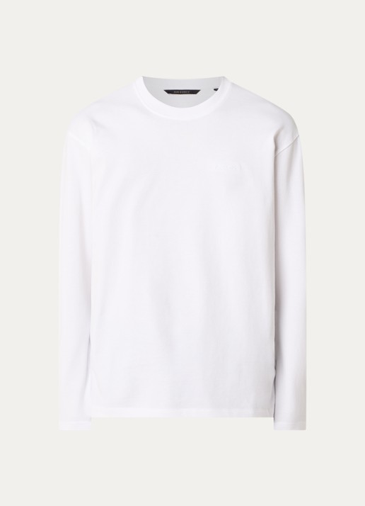 Airforce Longsleeve met logo - voorkant wit
