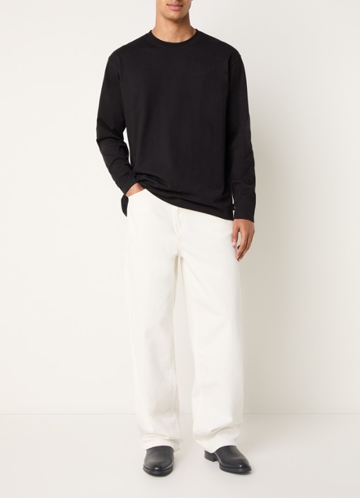 Airforce Longsleeve met logo - voorkant 2 zwart