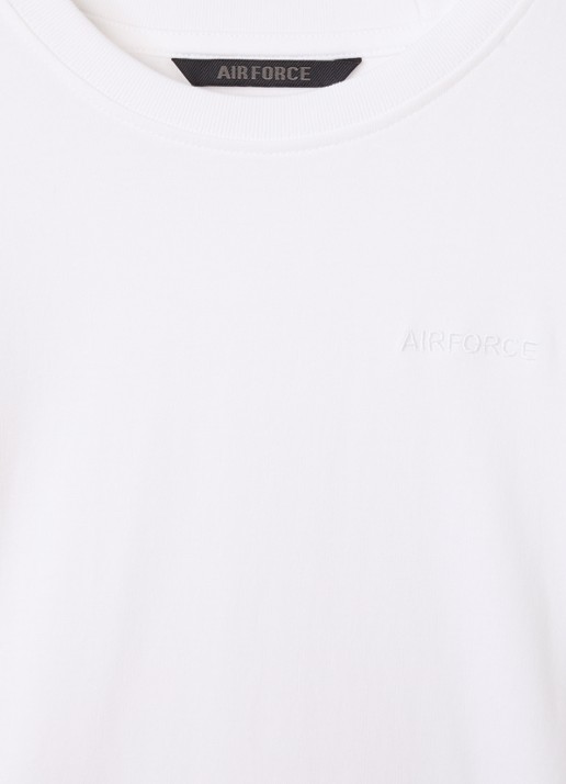 Airforce Longsleeve met logo - detail 3 wit