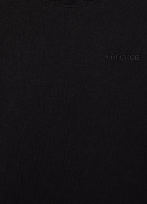 Airforce Longsleeve met logo - detail zwart