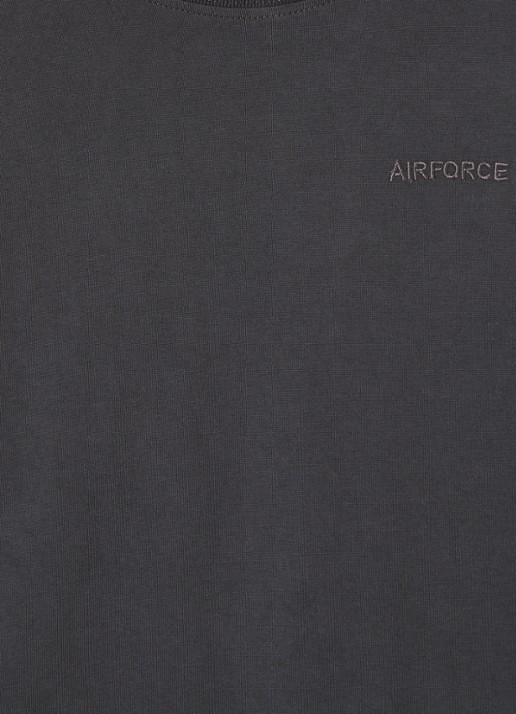Airforce Longsleeve met logo - detail 3 antraciet