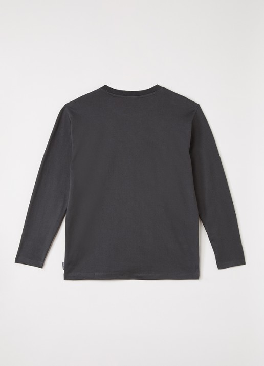 Airforce Longsleeve met logo - voorkant 2 antraciet