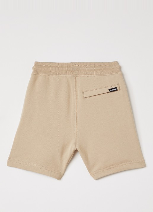 Airforce Loose fit korte joggingbroek - voorkant 4 beige
