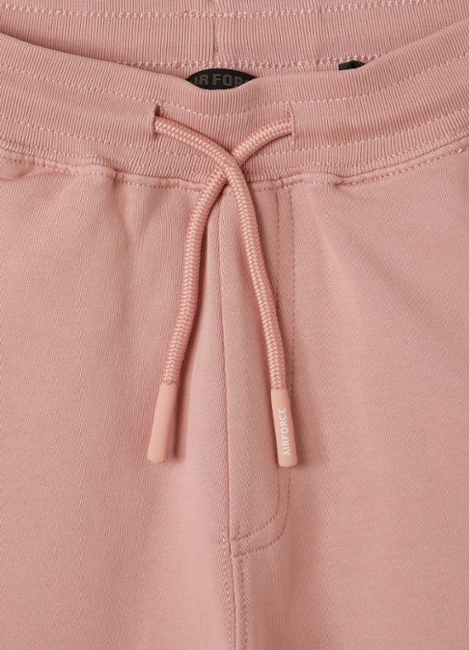 Airforce Loose fit korte joggingbroek - detail zalmroze