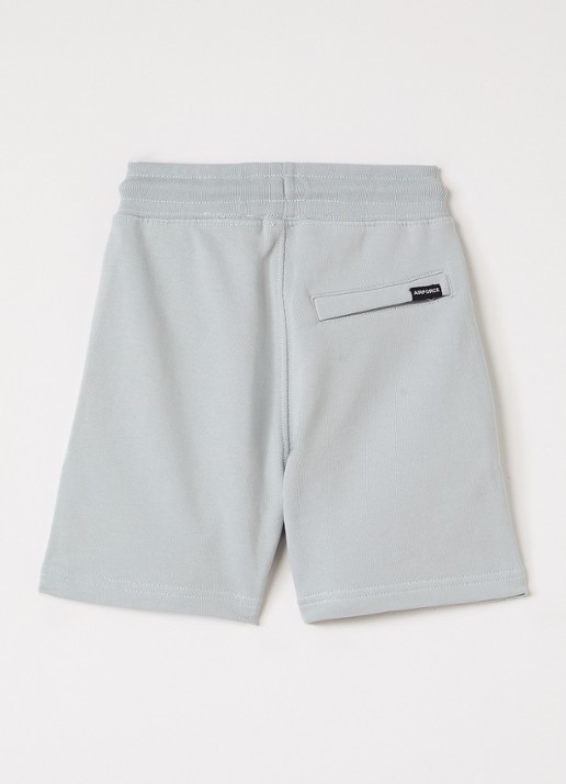 Airforce Loose fit korte joggingbroek - voorkant 2 lichtgrijs