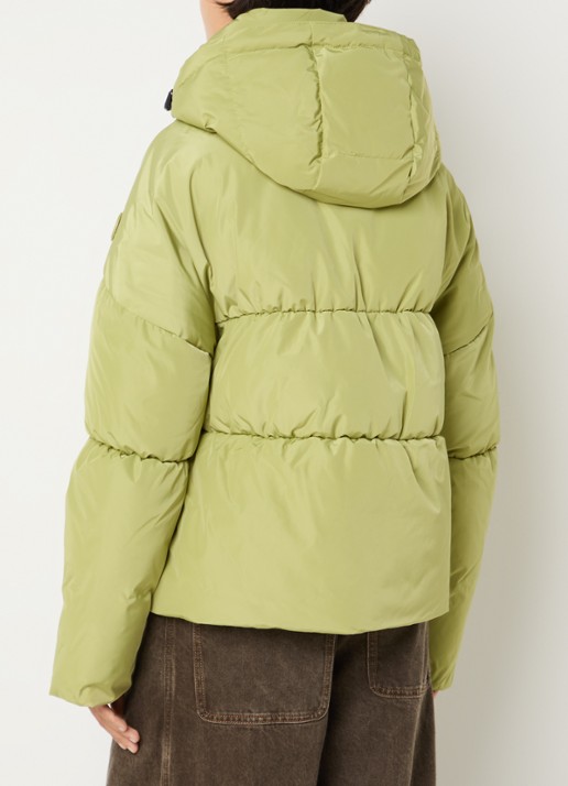 Airforce Maya puffer jack met steekzakken - achterkant 2 felgroen