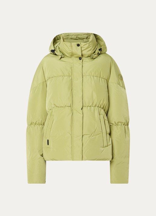 Airforce Maya puffer jack met steekzakken - voorkant 3 felgroen
