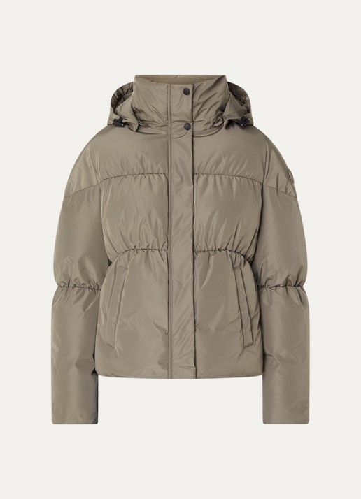 Airforce Maya puffer jack met steekzakken - voorkant olijfgroen
