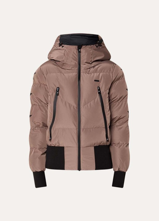 Airforce Nashoba ski-jas met capuchon en waterafstotende coating - voorkant 5 lichtbruin